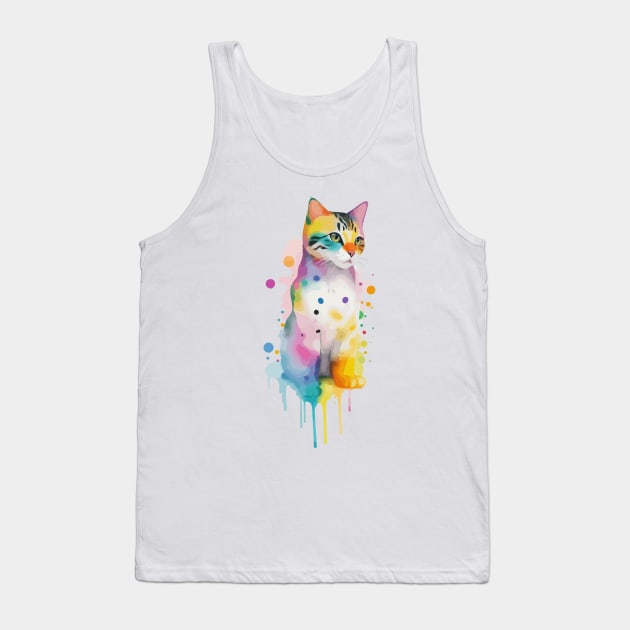 Cat - Colorful Animals Tank Top by MIST3R
